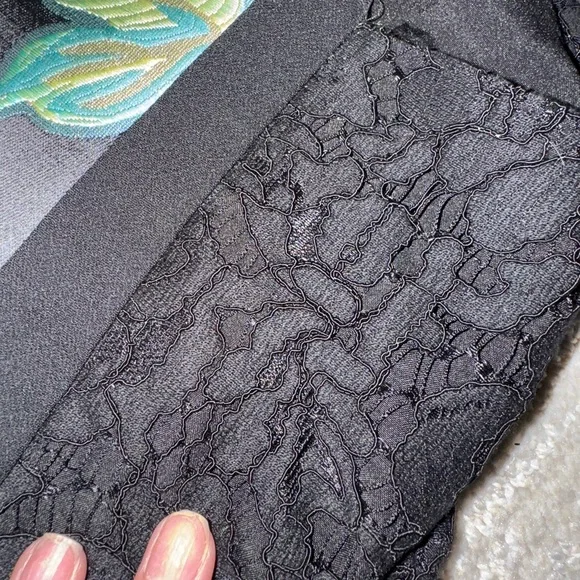 Nanette Lepore Black Floral Midi Dress - Picture 5 of 6